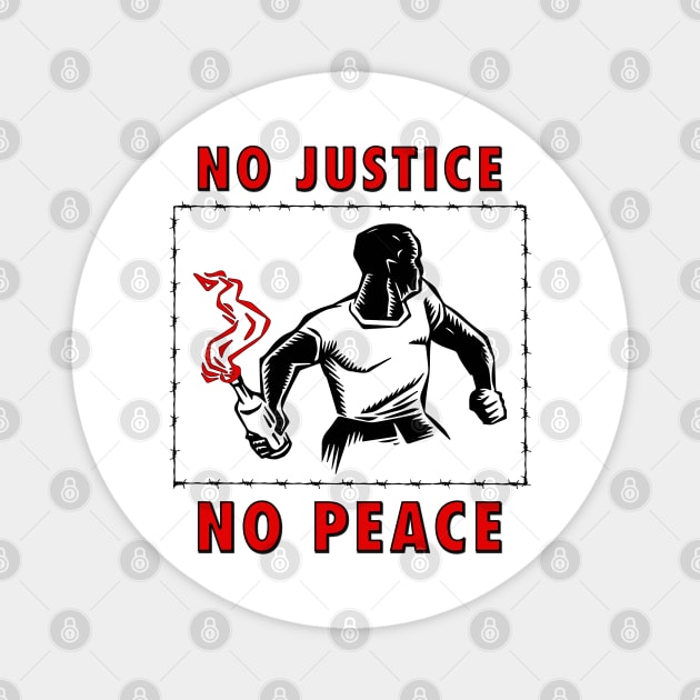 No Justice No Peace Magnet by lilmousepunk